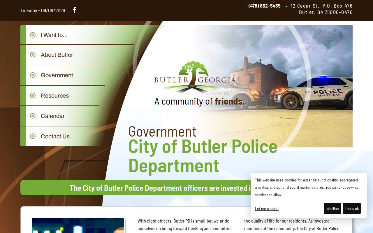 Butler warrant records police department contact page