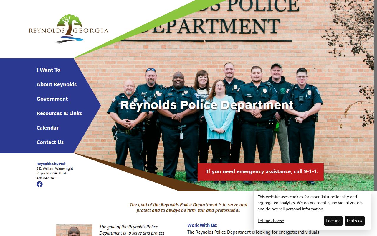 Reynolds warrant records police contact page