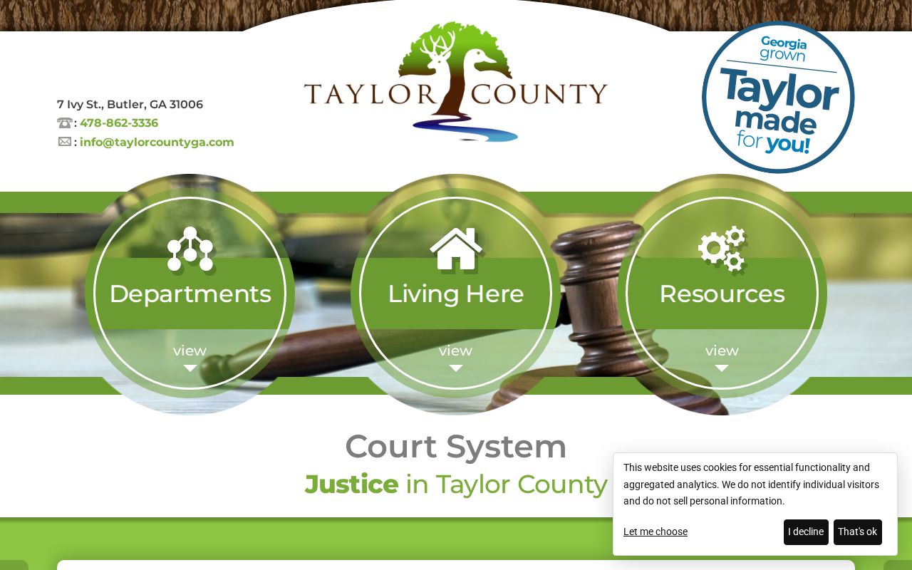 Taylor County warrant records court system and courthouse roles